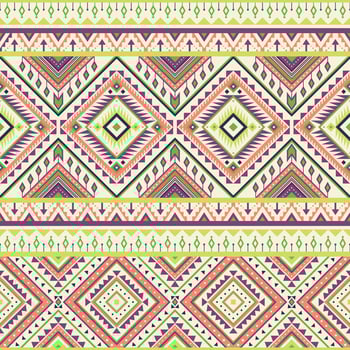 Tribal striped seamless pattern. Aztec geometric background. Can be used in textile design, web design for making envelope, backpacks, etc. vector