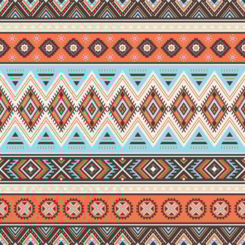 Tribal striped seamless pattern. Aztec geometric background. Can be used in textile design, web design for making wrapping, envelope, etc. vector