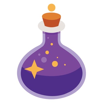 Magic Potion Bottle Illustration vector