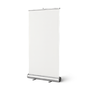 Minimalist 3D Roll-Up Banner for Advertising Simple Presentation png
