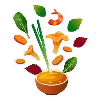 Boiling cooking soup isolated concept. flat cartoon graphic design illustration vector