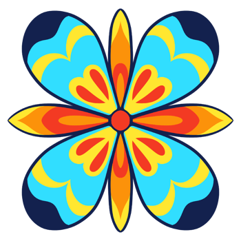 Groovy Psychedelic Flower Power png