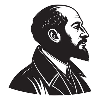 Man Head Silhouette Icon Design vector