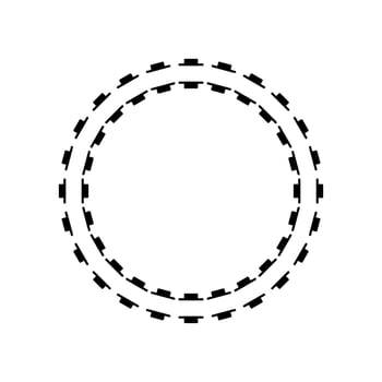 Circle Shape Created by Musical Notation Icon Symbol, can use for Logo, Emblem, Musical Illustration, Decoration, Ornate, Pictogram, Cover, Framework or Graphic Design Element. Color Size Editable vector