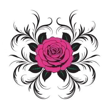 Rose flower design vector