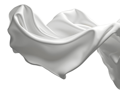 Smooth flowing white fabric with elegant curves and soft texture png