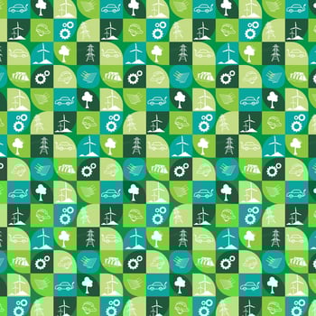 Power generator pattern. renewable seamless background in go green design concept vector