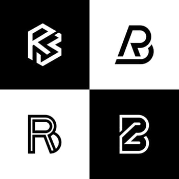 RB KS Monogram Logo Collection Modern Initial Letter mark Design Set vector