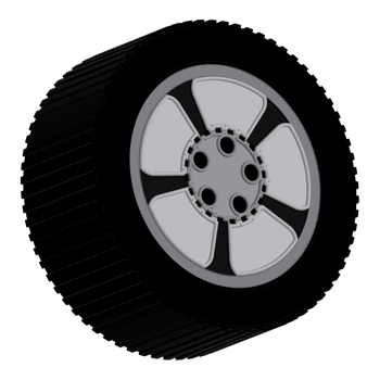 Car wheel icon on transparent background png