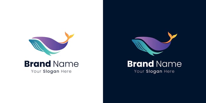 Gradient Whale Logo Design for a Creative Brand Identity and Company Profile vector