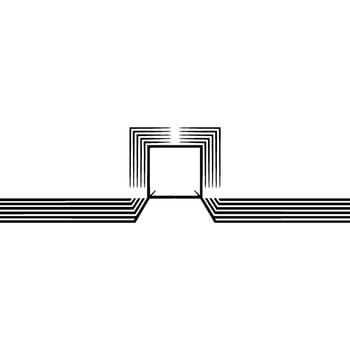 Minimalist Geometric Black Lines on White Abstract vector