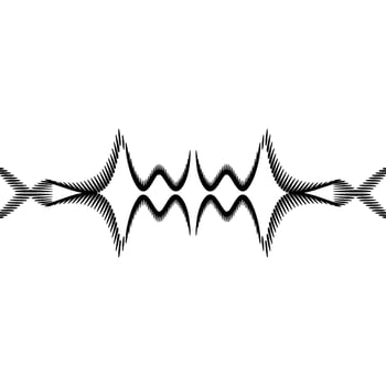 Abstract Symmetry Black Geometric on White Background vector