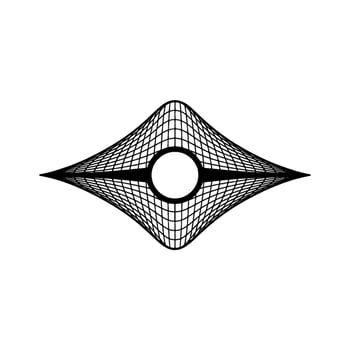 Abstract Black Hole Illustration Conceptual on White vector