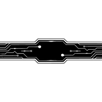 Modern Tech Circuit Board Horizontal Banner vector