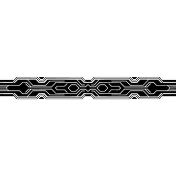 Cybernetic Circuitry Pattern Black White Tech on Gradient Background vector
