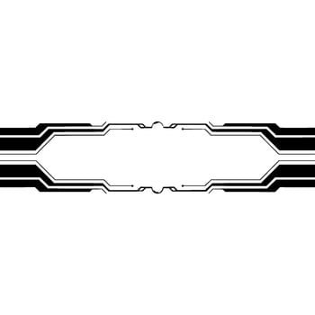 Tech Frame, Futuristic With Lines and Glowing Elements on White vector