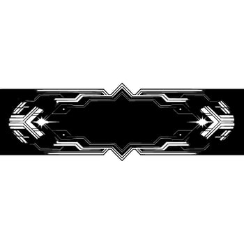 Modern Tech Banner With Circuitry Frame Black and Silver vector