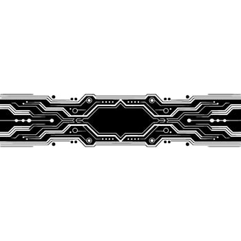 Abstract Tech Circuit Board Element on White Background vector