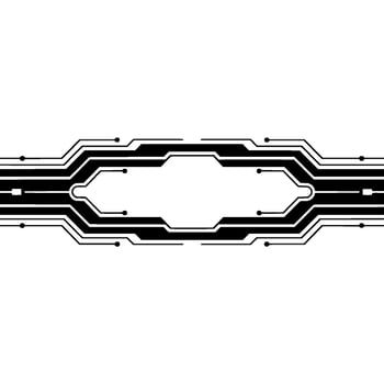 Minimalist Black and White Tech Circuit Futuristic Background vector