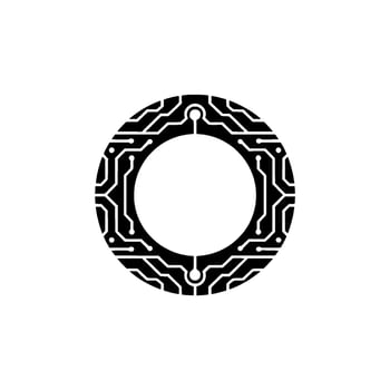 Circuit Board Circle Technology, Innovation, Modern, Digital vector