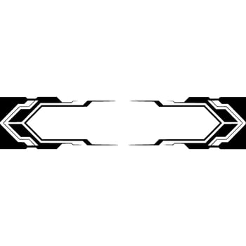 Futuristic Tech Banner Minimalist Abstract in Black White vector