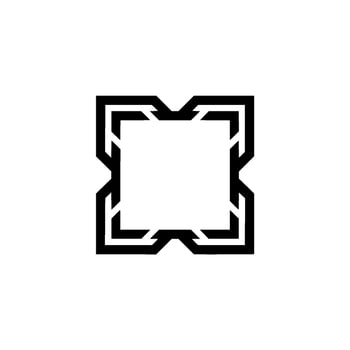 Geometric Black White , Minimalist Square Frame vector