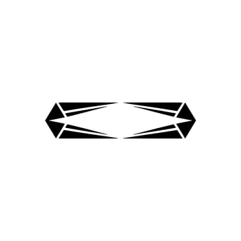 Abstract Geometric Element Black and White vector