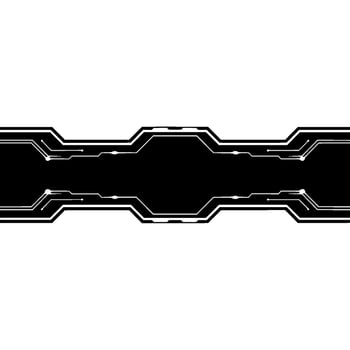 Futuristic Circuit Board Black and White Tech Background vector