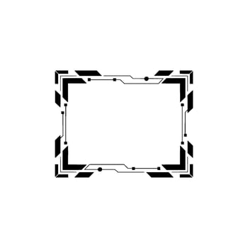 Minimalist Tech Frame With Modern Geometric vector