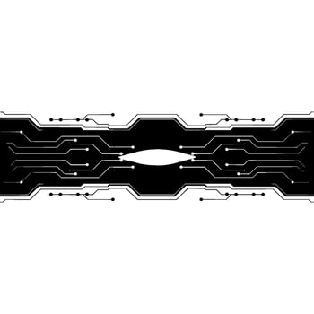 Minimalist Tech Background Circuit Board Pattern With Light Effect vector
