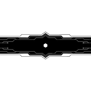 Futuristic Black and White Tech Banner With Glowing Hexagon vector