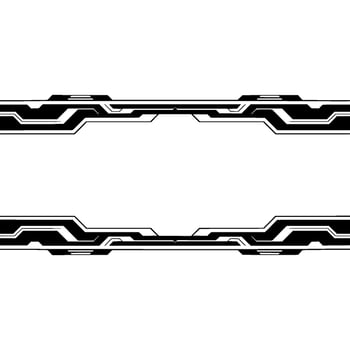 Modern Tech Frame Border, Cyberpunk Abstract , Blank Space Background vector
