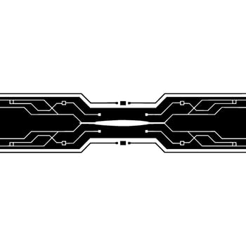 Futuristic Tech Circuit Board With Glowing Center Stripe vector