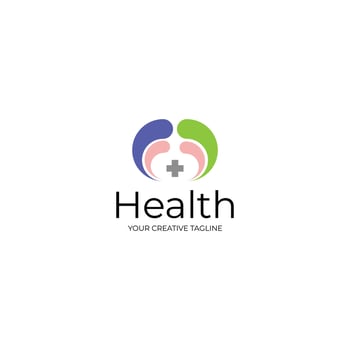 Abstract healthcare and medical logo design vector
