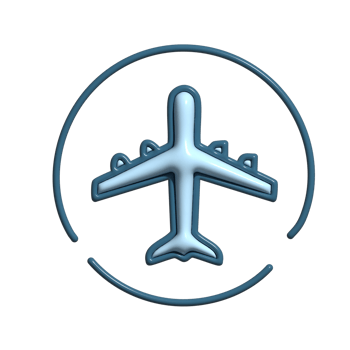 Adorable 3D Aviation Flight Symbols png