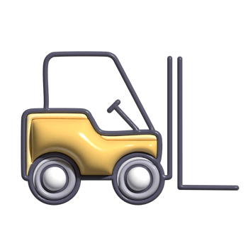 Heavy Duty 3D Industrial Lift Truck Icons png