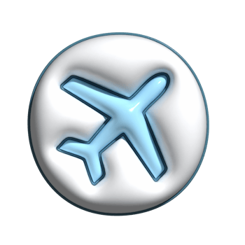 3D Cartoon Airport Air Travel Icons png