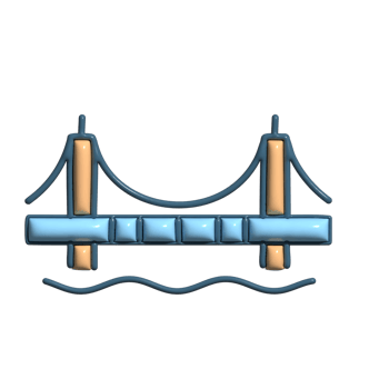 Adorable 3D Connection Crossing Symbols png