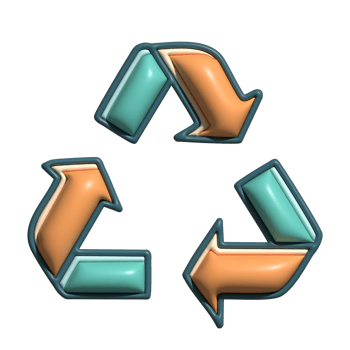 3D Cartoon Recycle Eco-Friendly Icons png