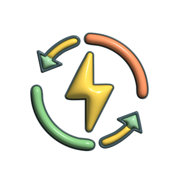 3D Cartoon Renewable Energy Green Power Icons png