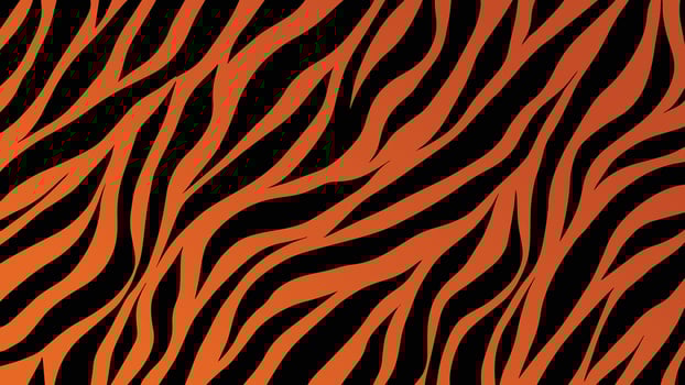 Repeating tiger print pattern. Safari animal skin texture. vector