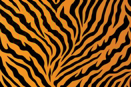 Tiger fur print or skin texture for textile and fashion vector