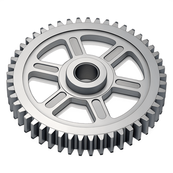A 3D-style icon of a gear with smooth teeth png