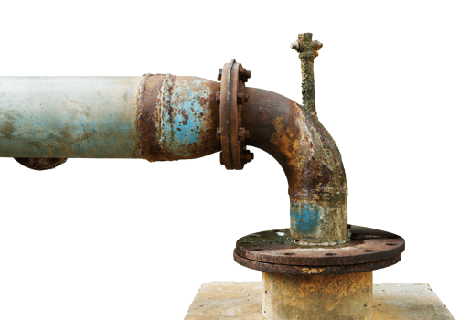 old rusty water pipe isolated png