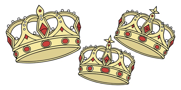 Funny cartoon illustration of a crown of thorns design icon for Christmas art vector