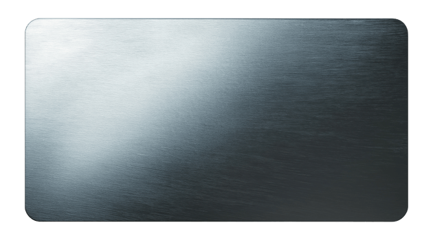 Smooth dark gray metal plate isolated on transparent background png