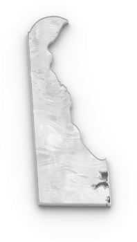 3D Map of Delaware State on isolated transparent background png