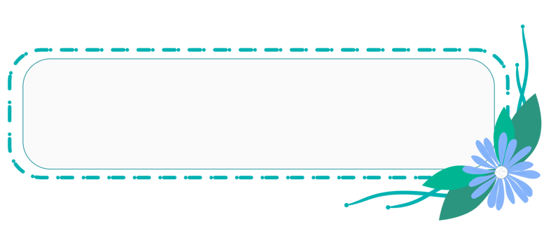 modern banner decorated with cute flower png