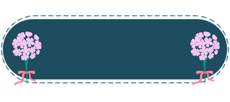 dark green banner decorated with pink flower png
