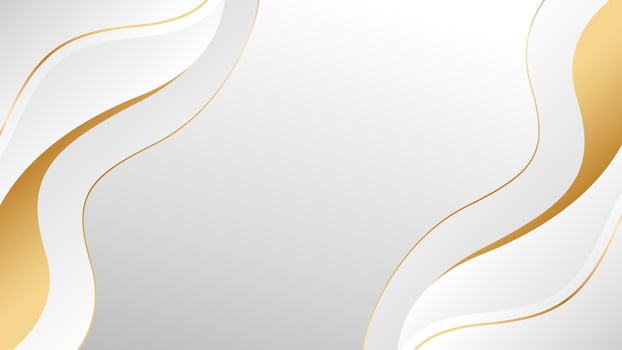 Elegant White-gray and gold wave background vector